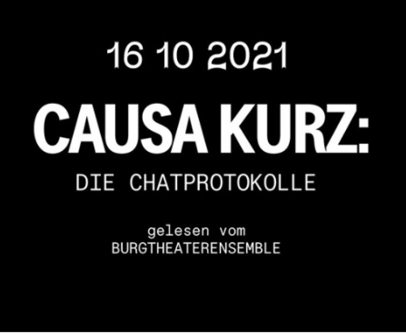 CAUSA KURZ: DIE #CHATPROTOKOLLE. Eine Lesung des Burgtheater-Ensembles